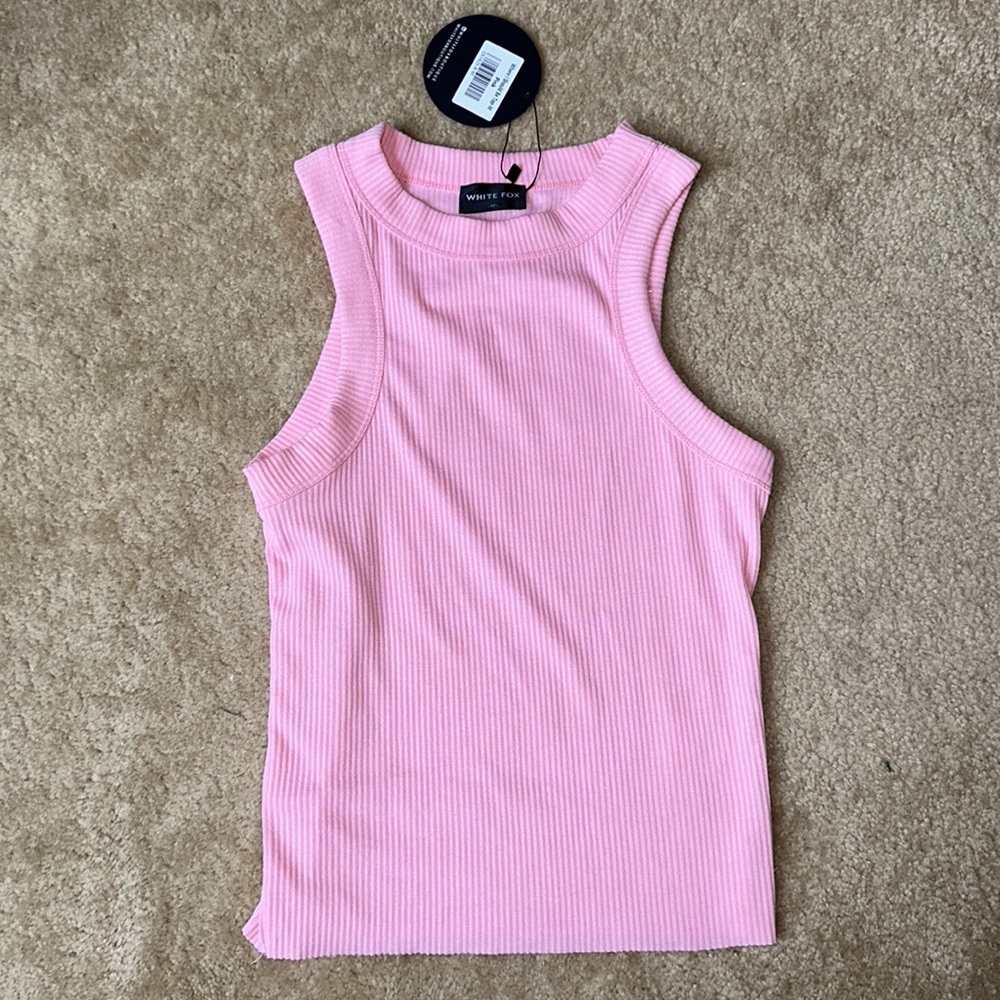 Nwt White fox where I should be top in pink - Picture 2 of 3
